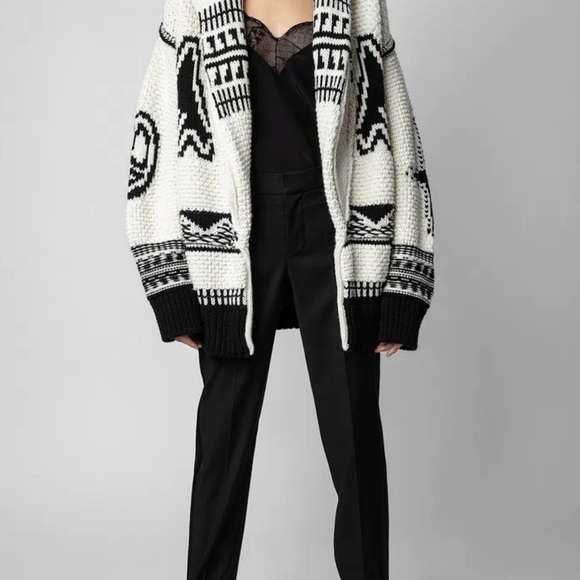 Zadig & Voltaire Ask For Love Open Cardigan Womens Med/large - Picture 2 of 12